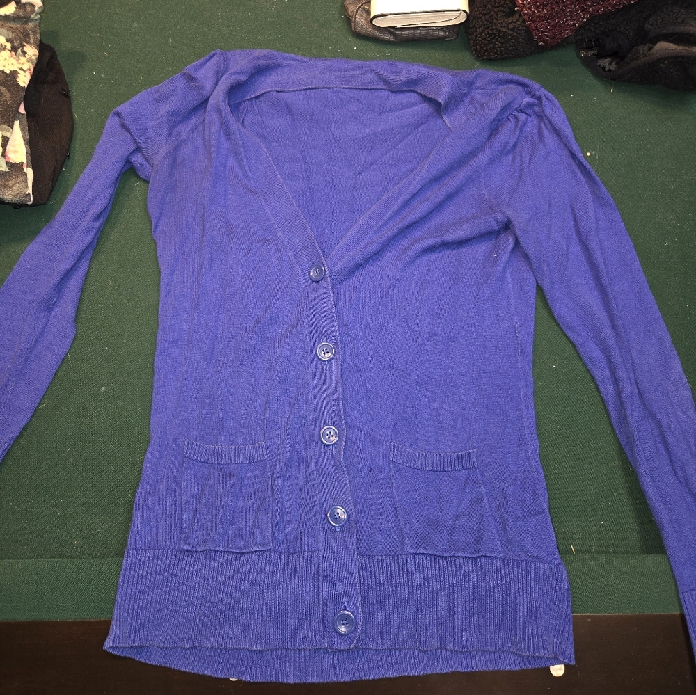 Royal blue forever 21 cardigan